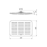 Phoenix NX Cape 290mm x 200mm Shower Rose